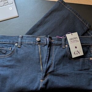 Gloria Vanderbilt Amanda Straight Leg Jeans - Deep Indigo